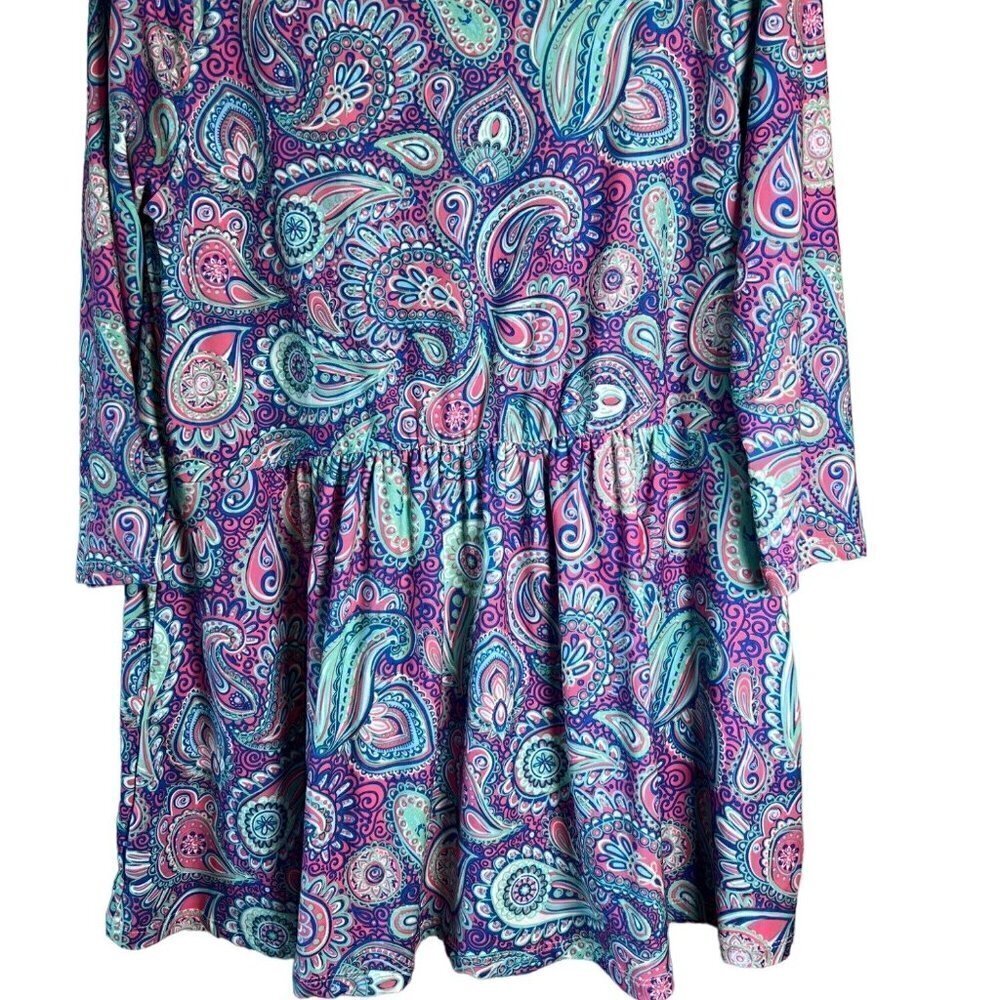 SIMPLY Southern Colorful Paisley Size 12 Women’s Tunic Top or Dress Size Medium - Picture 2 of 10